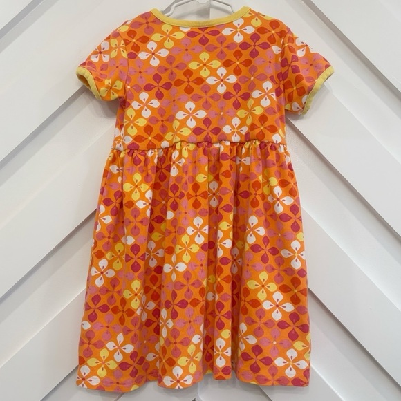 Hanna Andersson Girl's Orange & Yellow Short Sleeve Dress Size 6X-7 (120 cm) - Picture 2 of 4